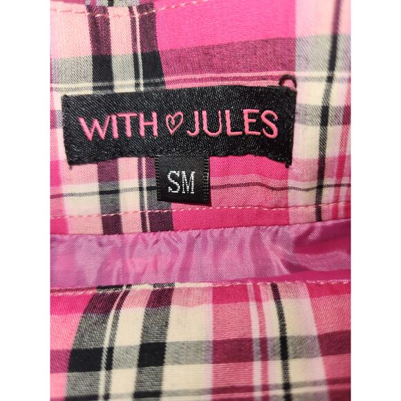 NWT With Jules Girl's Mini Shirt Pink S - Picture 4 of 8